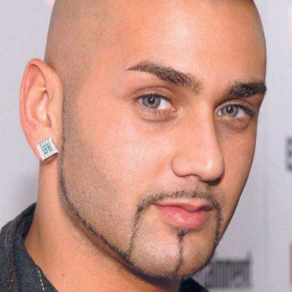 Thin Moustache with a Chin Strap Beard